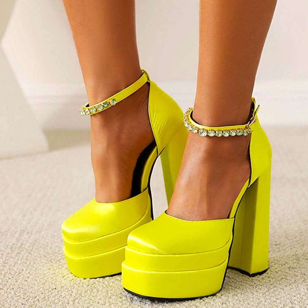 Yellow Platform Heels